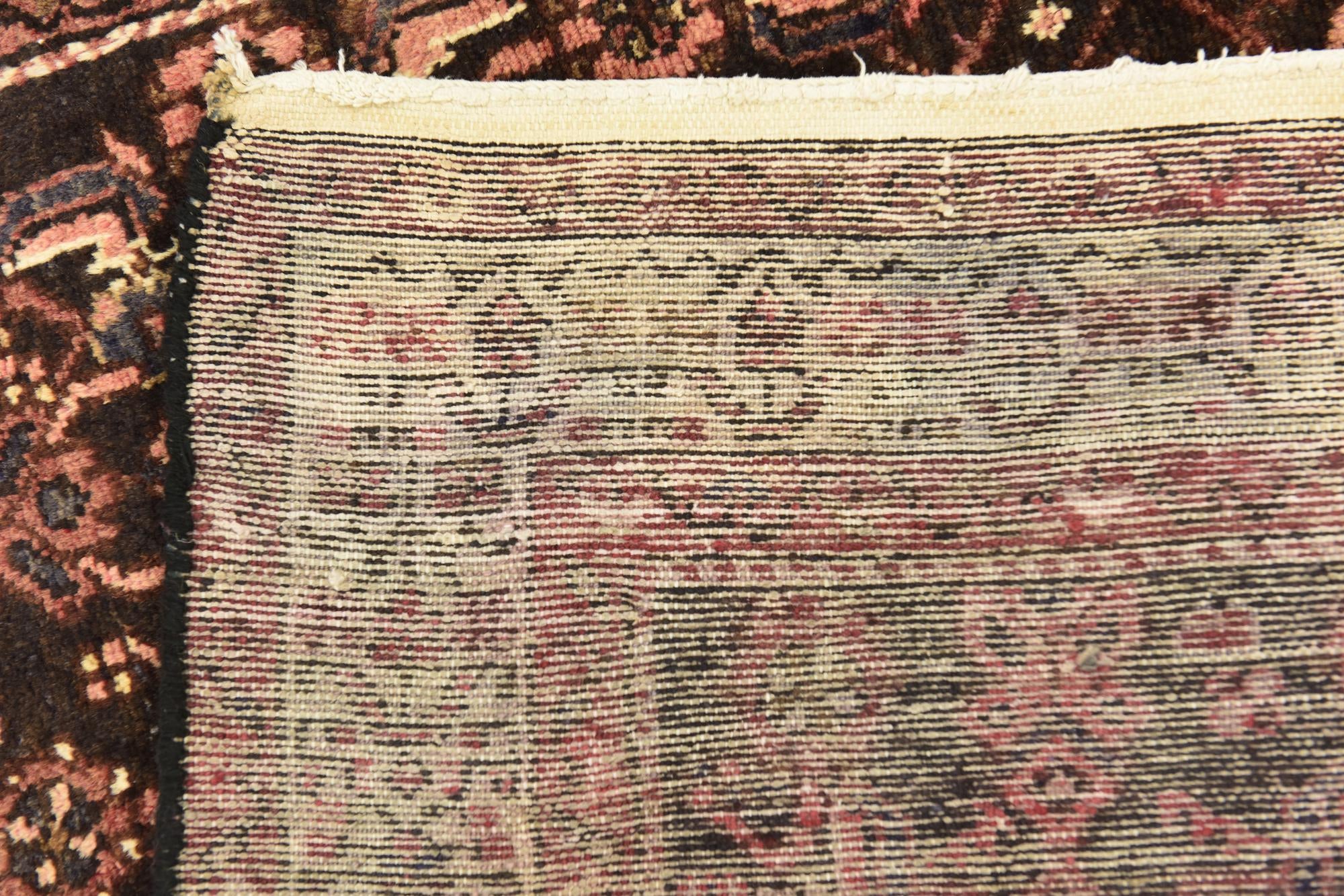105cm x 305cm anudado a mano Hossainabad Alfombra Persa Lana Pasillera