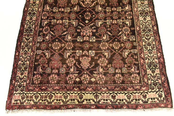 105cm x 305cm anudado a mano Hossainabad Alfombra Persa Lana Pasillera