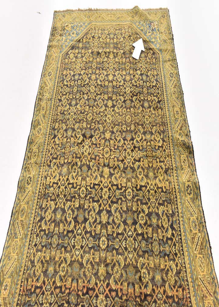 5' x 9' 9 Hand Knotted Hossainabad Persian Wool Runner Rug