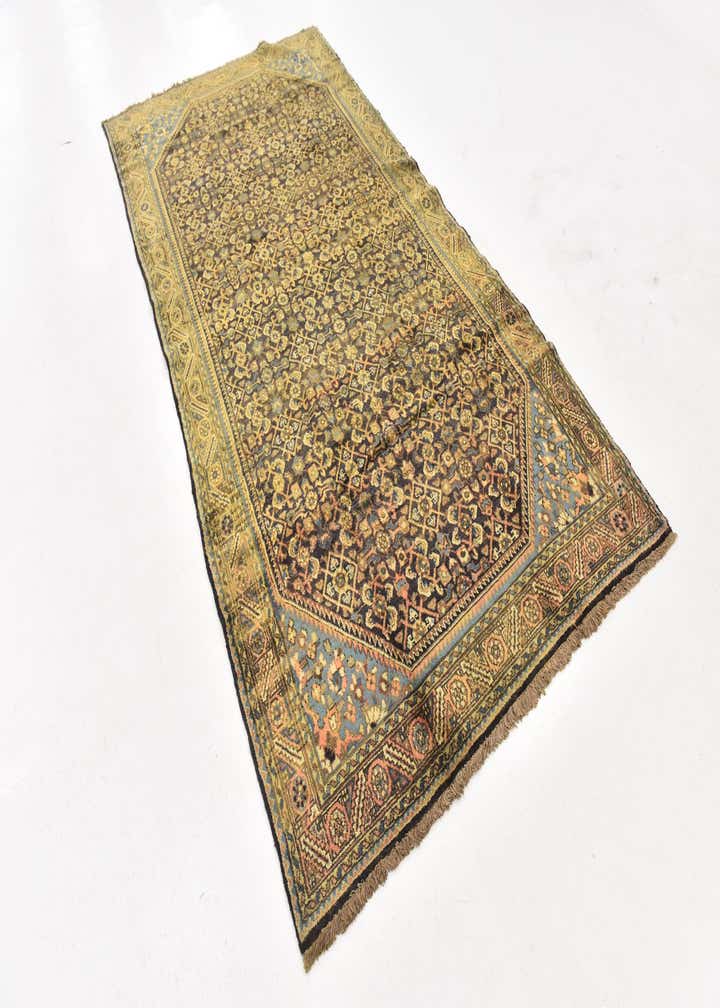 5' x 9' 9 Hand Knotted Hossainabad Persian Wool Runner Rug