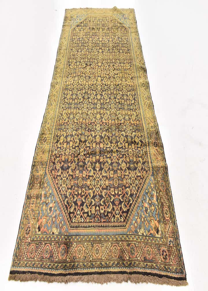 5' x 9' 9 Hand Knotted Hossainabad Persian Wool Runner Rug