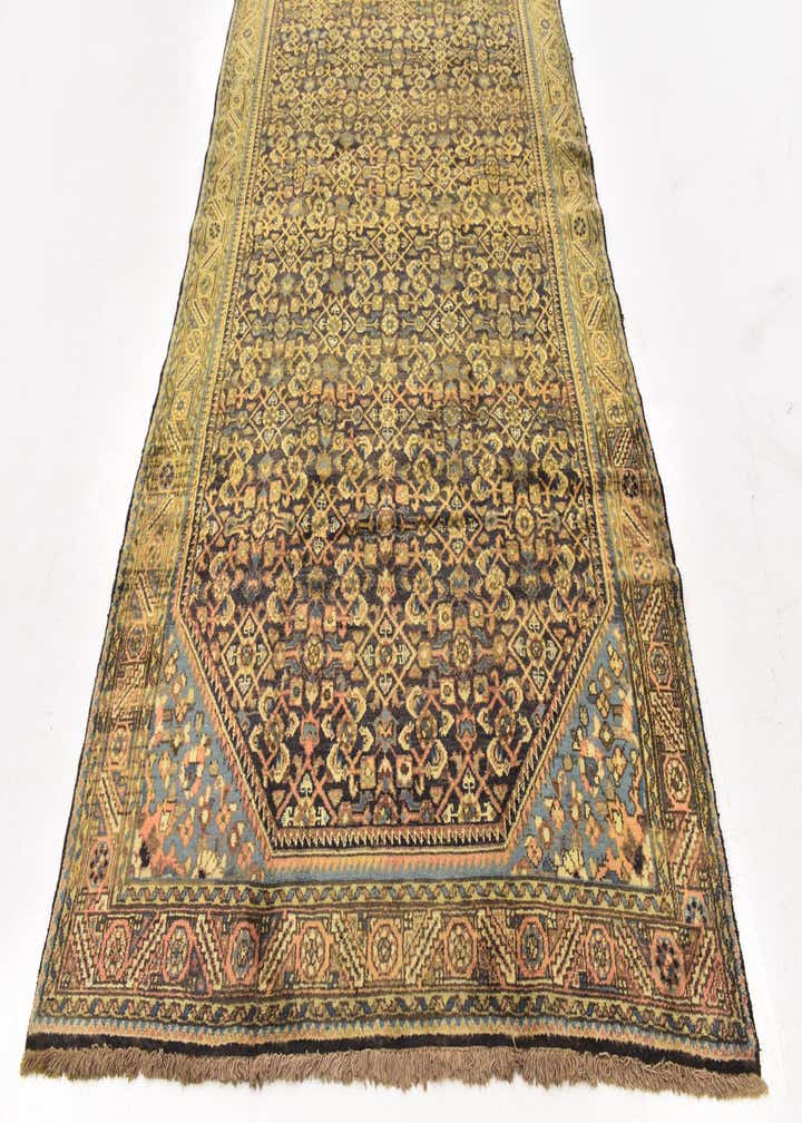 5' x 9' 9 Hand Knotted Hossainabad Persian Wool Runner Rug