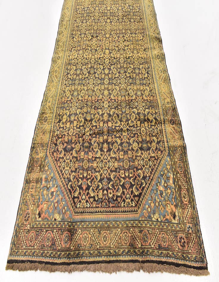 Detail image of 5' x 9' 9 Hand Knotted Hossainabad Persian Wool Runner Rug
