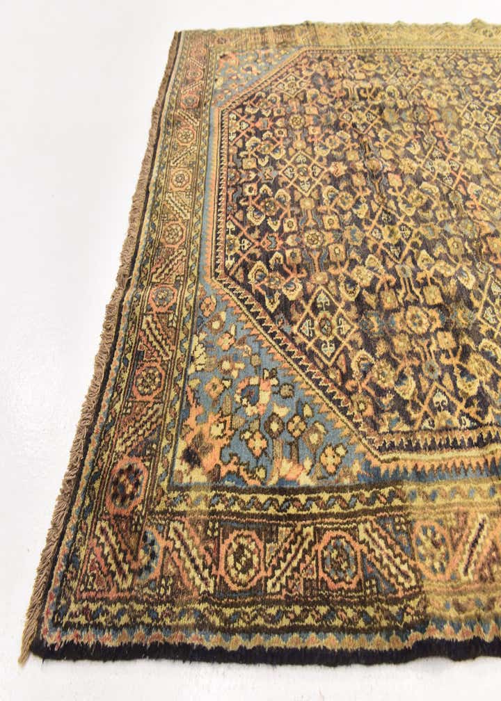 5' x 9' 9 Hand Knotted Hossainabad Persian Wool Runner Rug