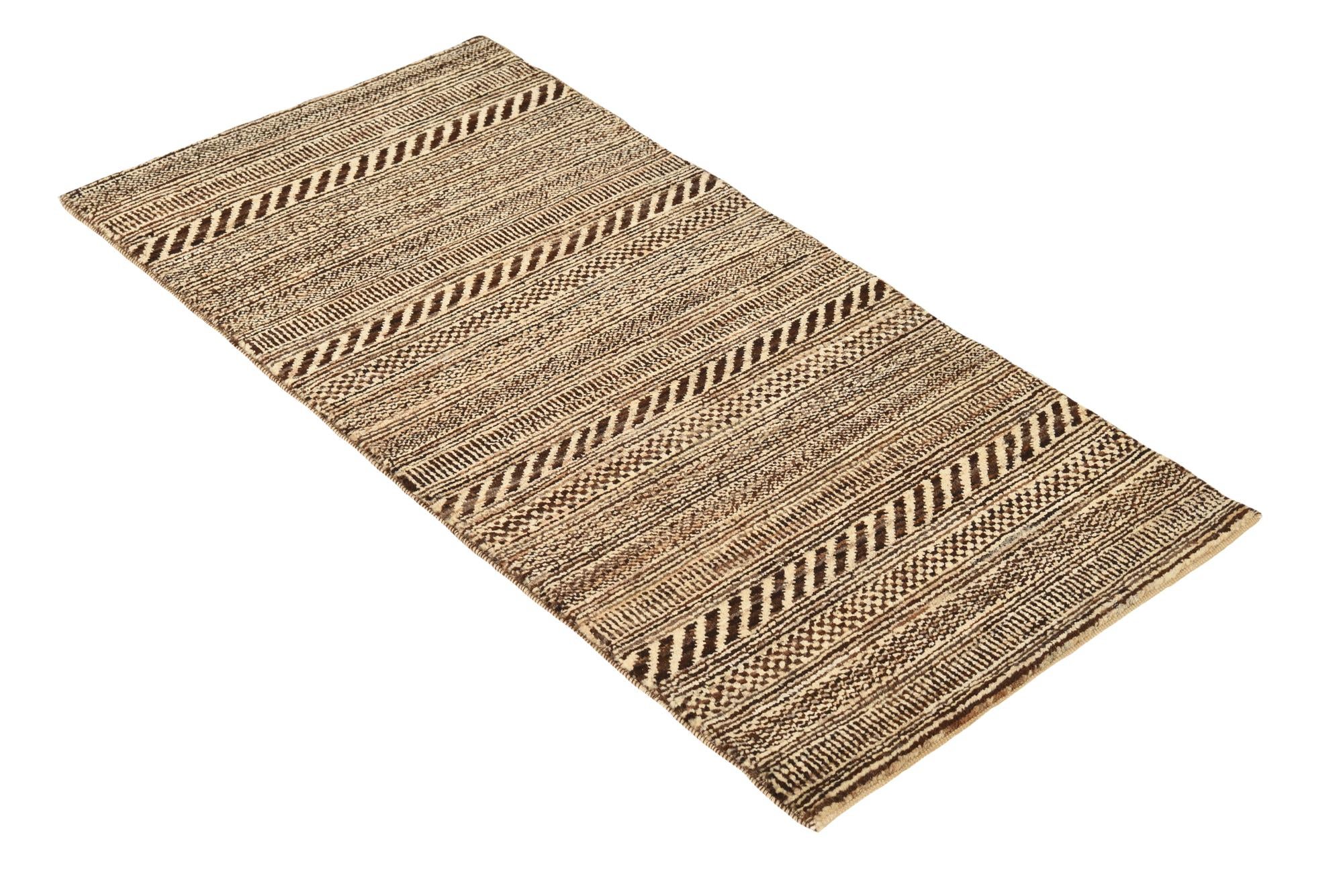 2' 1 x 4' 1 Hand Knotted Kashkuli Gabbeh Oriental Wool Runner Rug