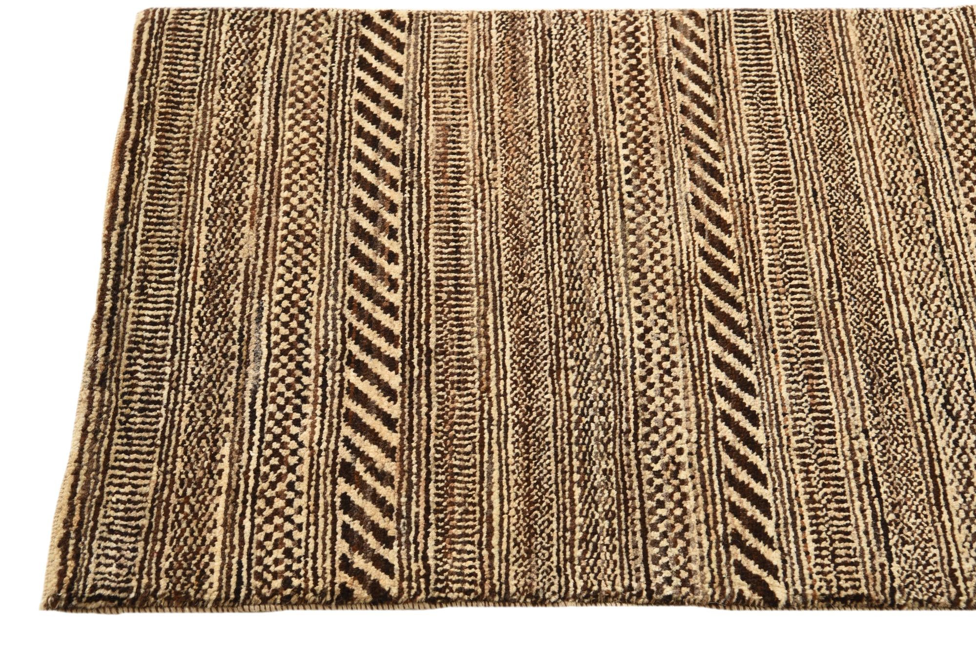 2' 1 x 4' 1 Hand Knotted Kashkuli Gabbeh Oriental Wool Runner Rug