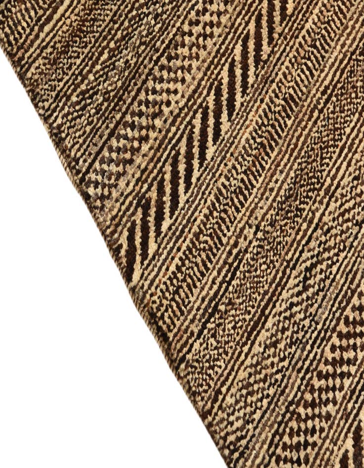 Detail image of 2' 1 x 4' 1  Hand Knotted Kashkuli Gabbeh Oriental Wool Runner Rug