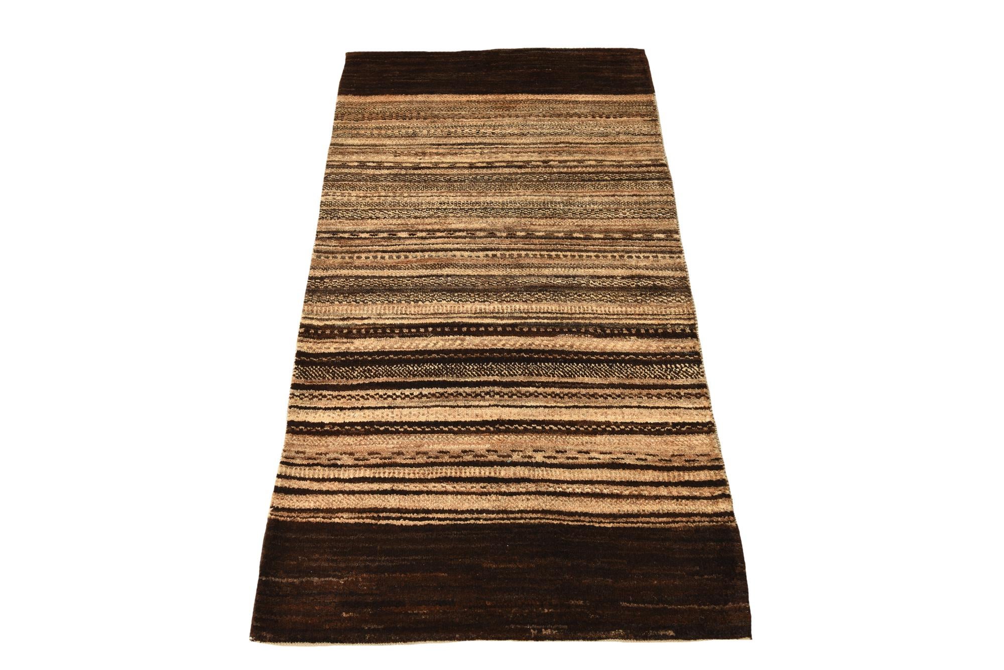 2' 3 x 4' 7 Hand Knotted Kashkuli Gabbeh Oriental Wool Runner Rug