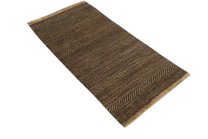 2' 4 x 4' 6 Hand Knotted Kashkuli Gabbeh Wool Runner Rug