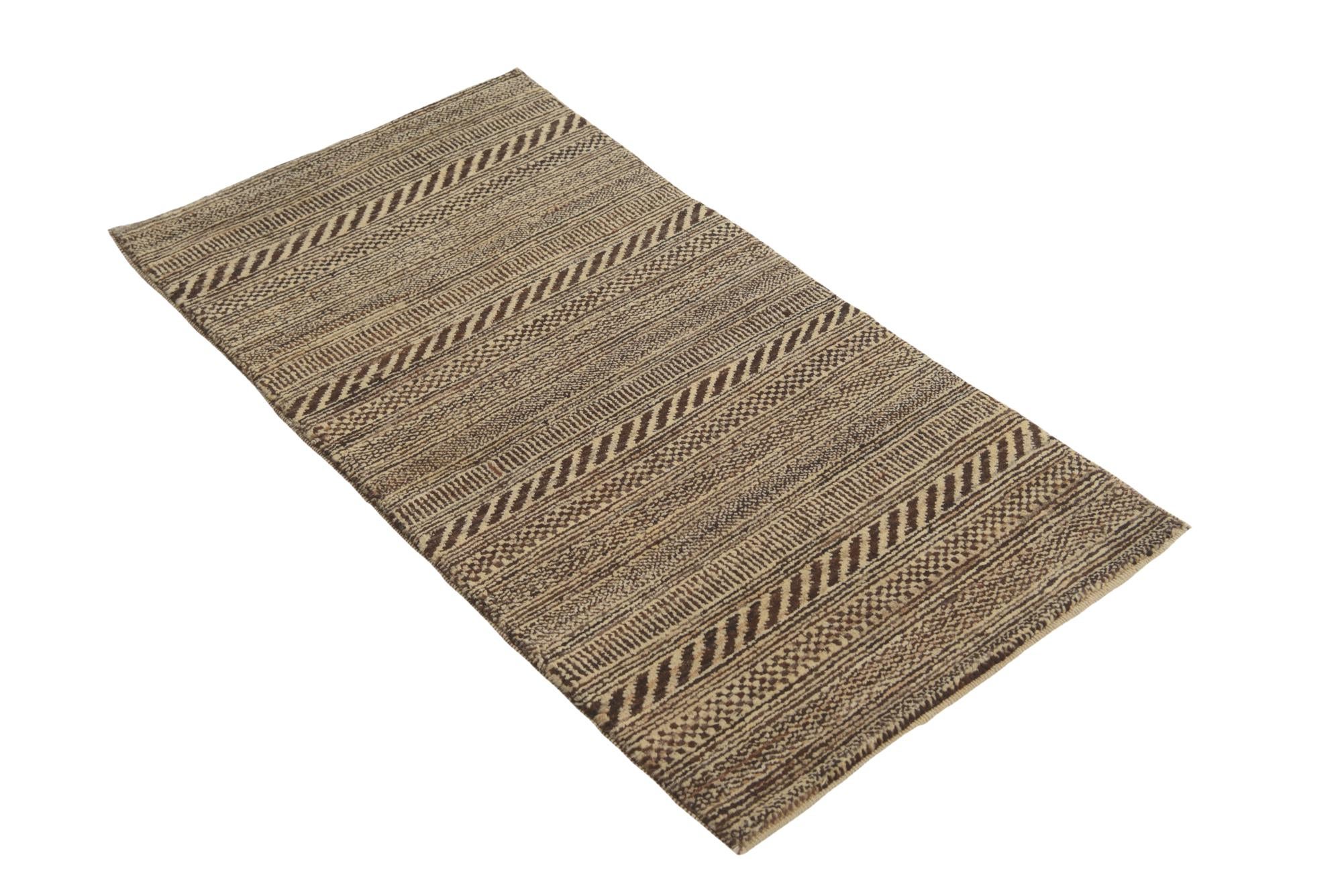 2' 1 x 4' Hand Knotted Kashkuli Gabbeh Oriental Wool Runner Rug