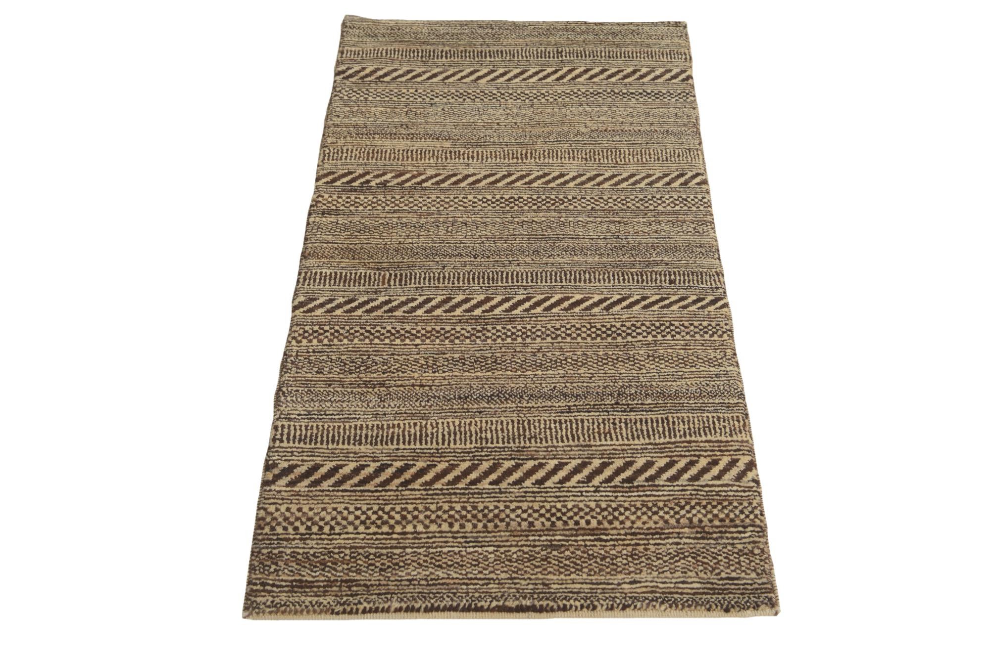 2' 1 x 4' Hand Knotted Kashkuli Gabbeh Oriental Wool Runner Rug
