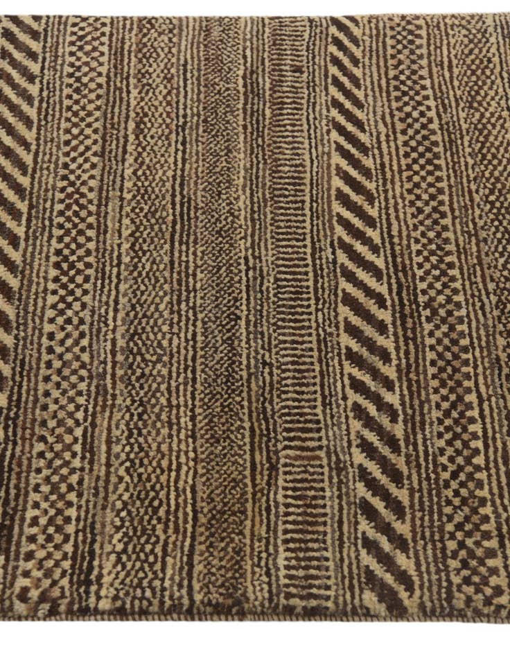 Detail image of 2' 1 x 4'  Hand Knotted Kashkuli Gabbeh Oriental Wool Runner Rug