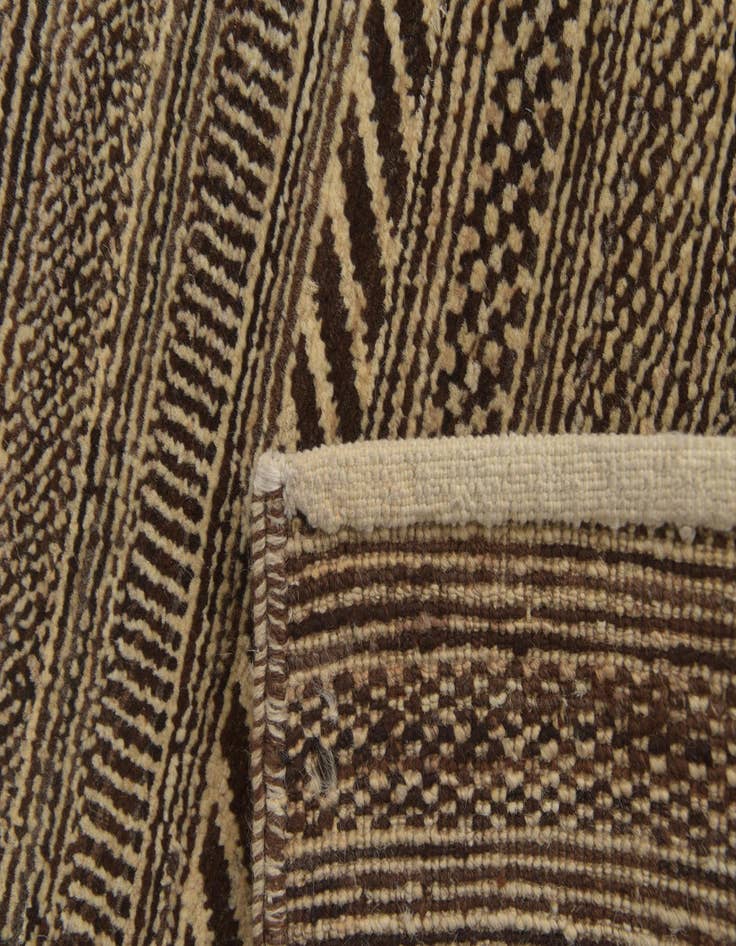 Detail image of 2' 1 x 4'  Hand Knotted Kashkuli Gabbeh Oriental Wool Runner Rug