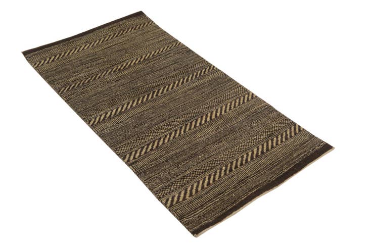 Detail image of 2' 4 x 4' 7 Hand Knotted Kashkuli Gabbeh Oriental Wool Runner Rug