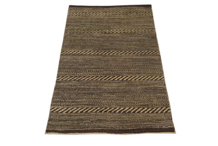 2' 4 x 4' 7 Hand Knotted Kashkuli Gabbeh Oriental Wool Runner Rug