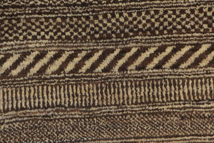 Detail image of 2' 4 x 4' 7 Hand Knotted Kashkuli Gabbeh Oriental Wool Runner Rug