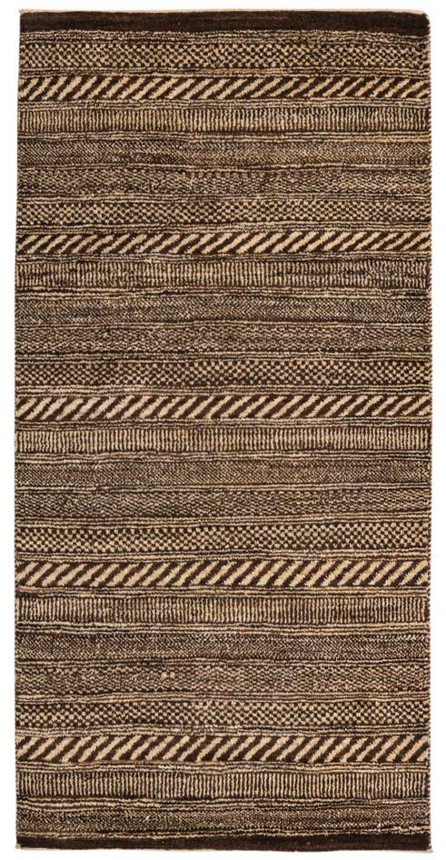 Detail image of 2' 4 x 4' 7 Hand Knotted Kashkuli Gabbeh Oriental Wool Runner Rug