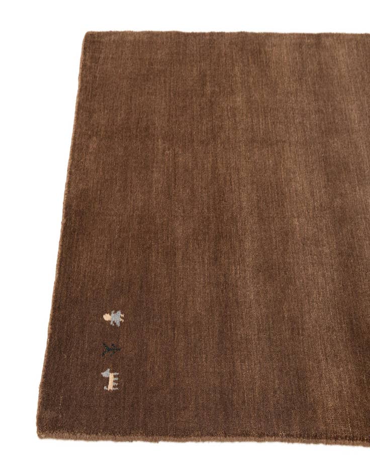 Detail image of 2' 8 x 10'  Hand Knotted Kashkuli Gabbeh Wool Runner Rug