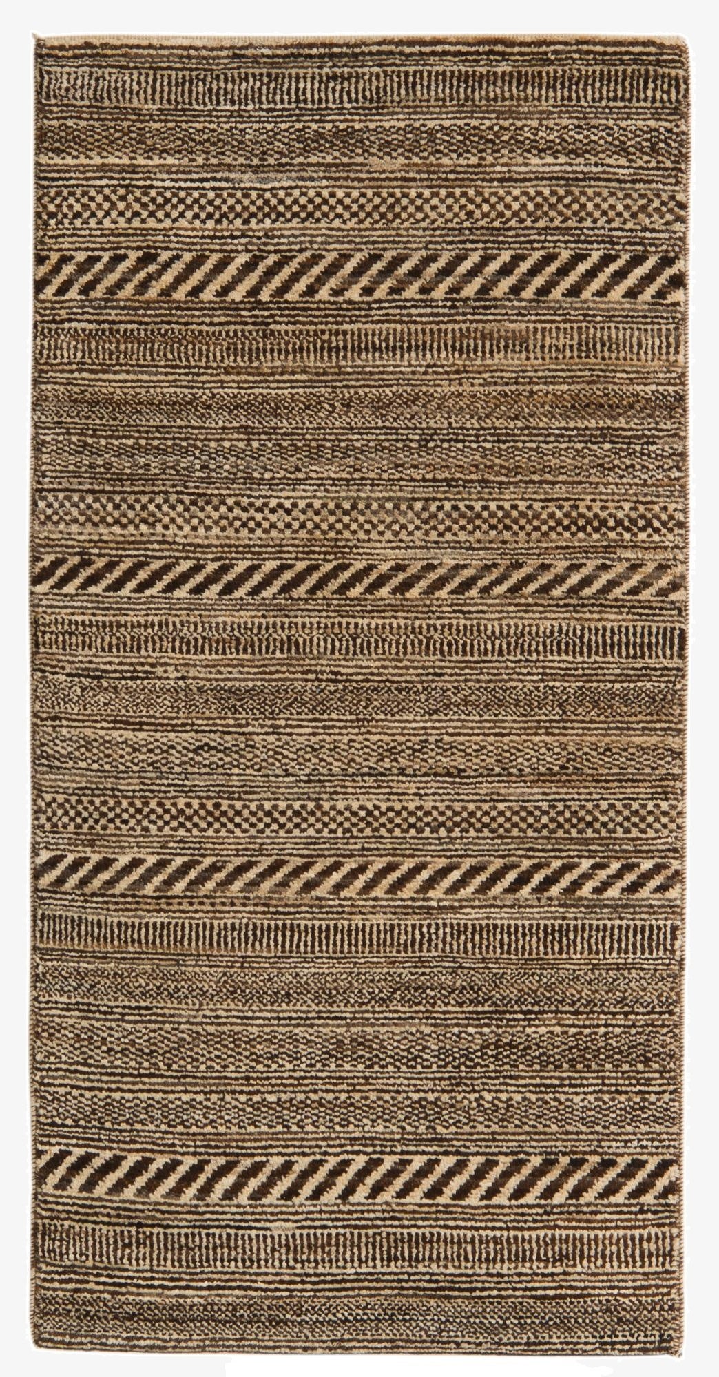 2' 1 x 4' 1  Hand Knotted Kashkuli Gabbeh Oriental Wool Runner Rug