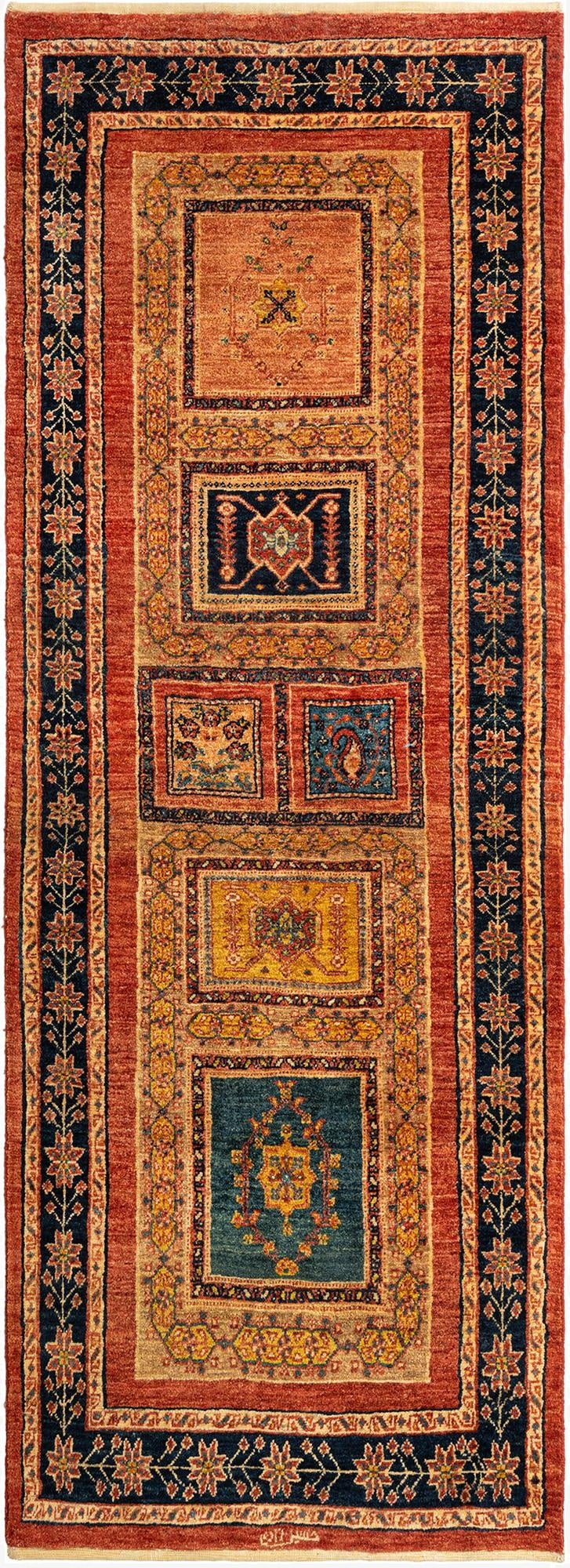 2' 10 x 7' 6 Kashkuli Wool Runner Rug