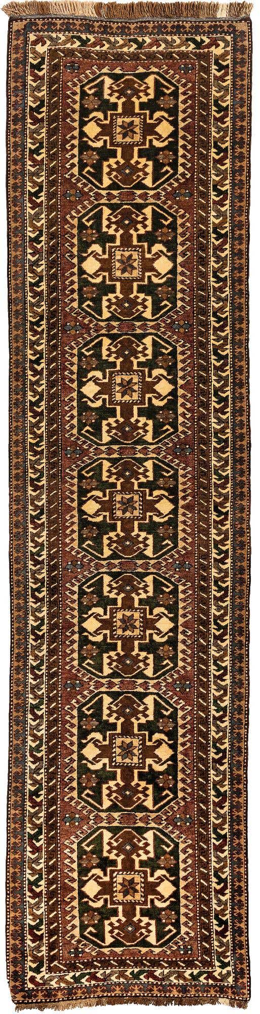 3' x 11' 8 Hand Knotted Kazak Wool Runner Rug