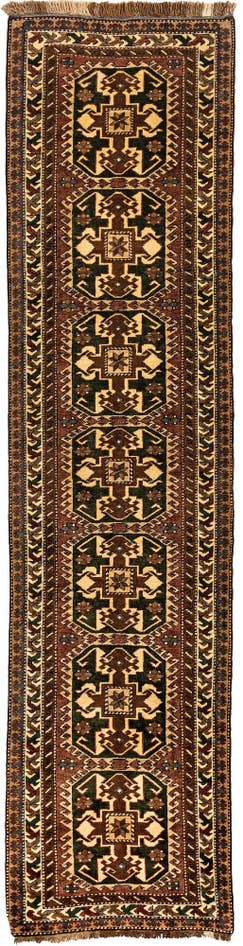 Detail image of 3' x 11' 8 Hand Knotted Kazak Wool Runner Rug