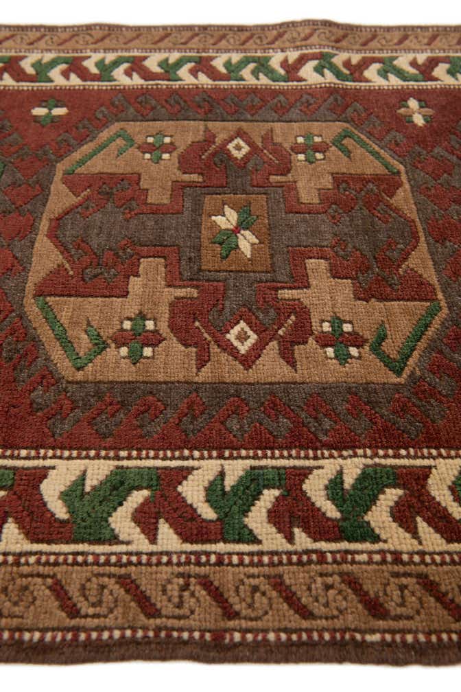 3' x 9' 9 Hand Knotted Kazak Wool Runner Rug