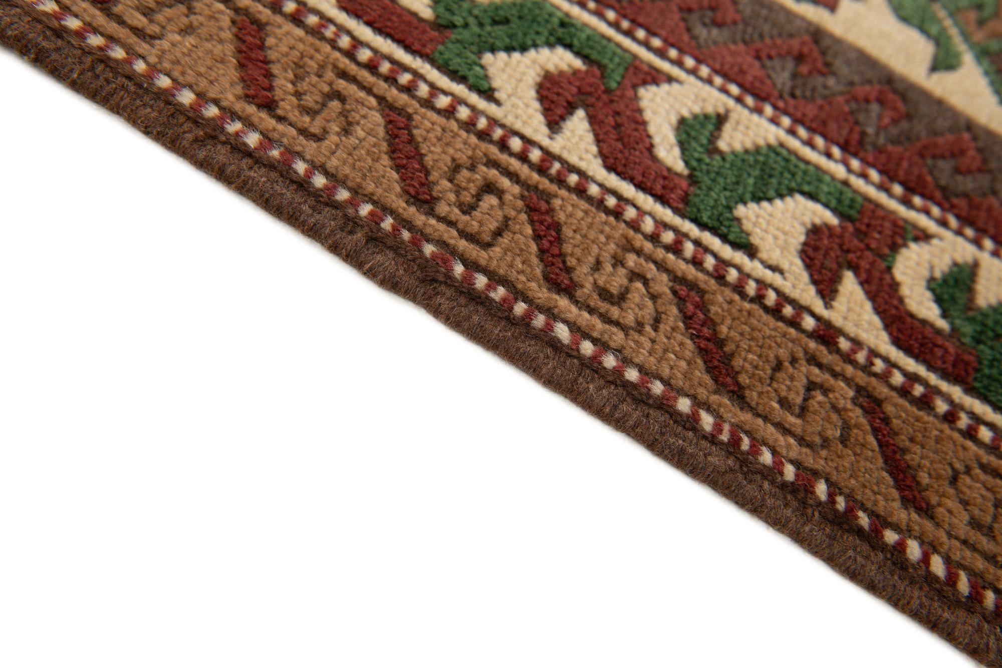 3' x 9' 9 Hand Knotted Kazak Wool Runner Rug