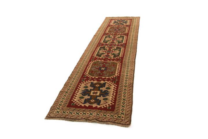3' 2 x 12' 7 Kazak Runner Rug