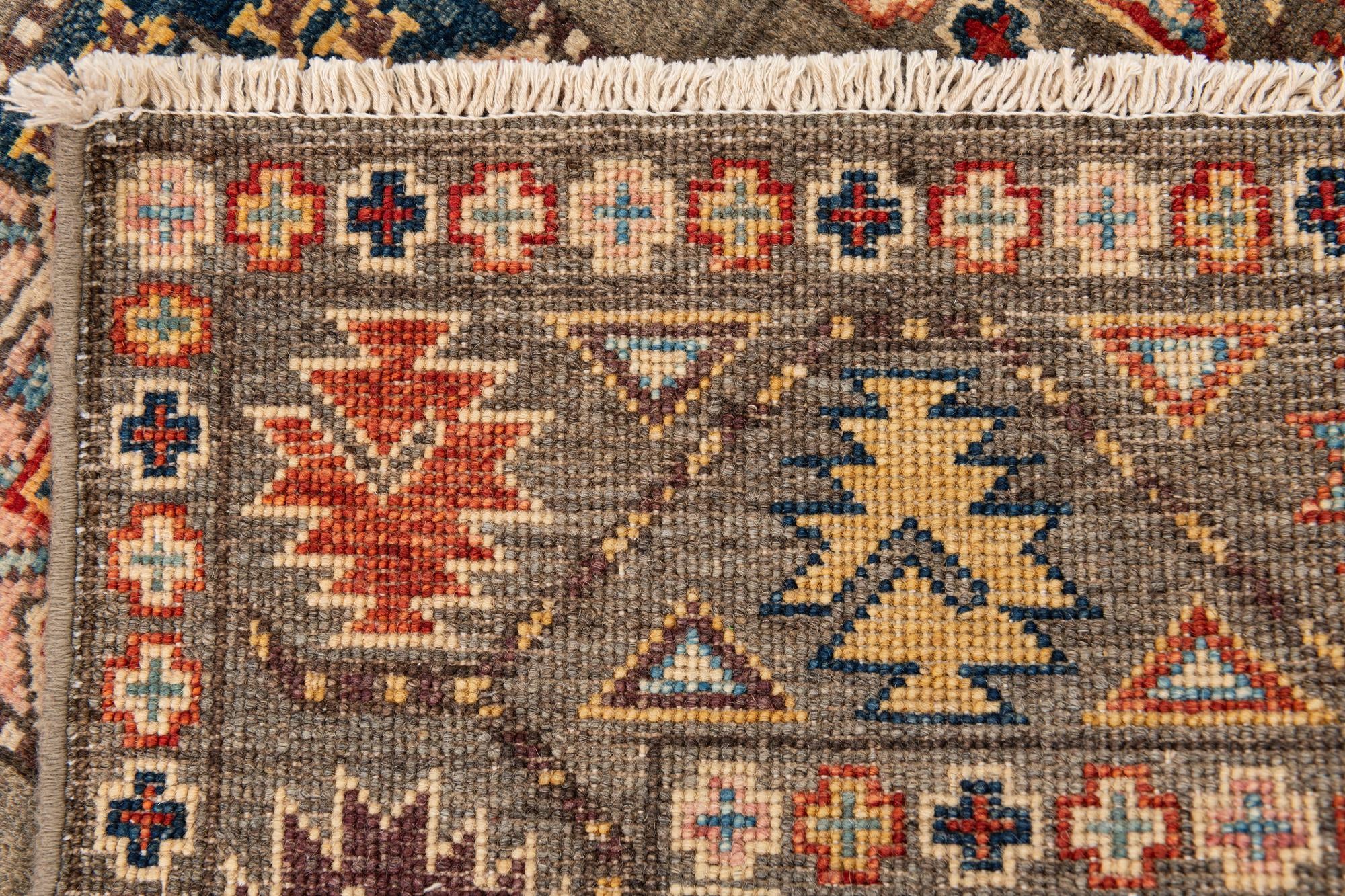 2' 7 x 10' Hand Knotted Kazak Runner Rug
