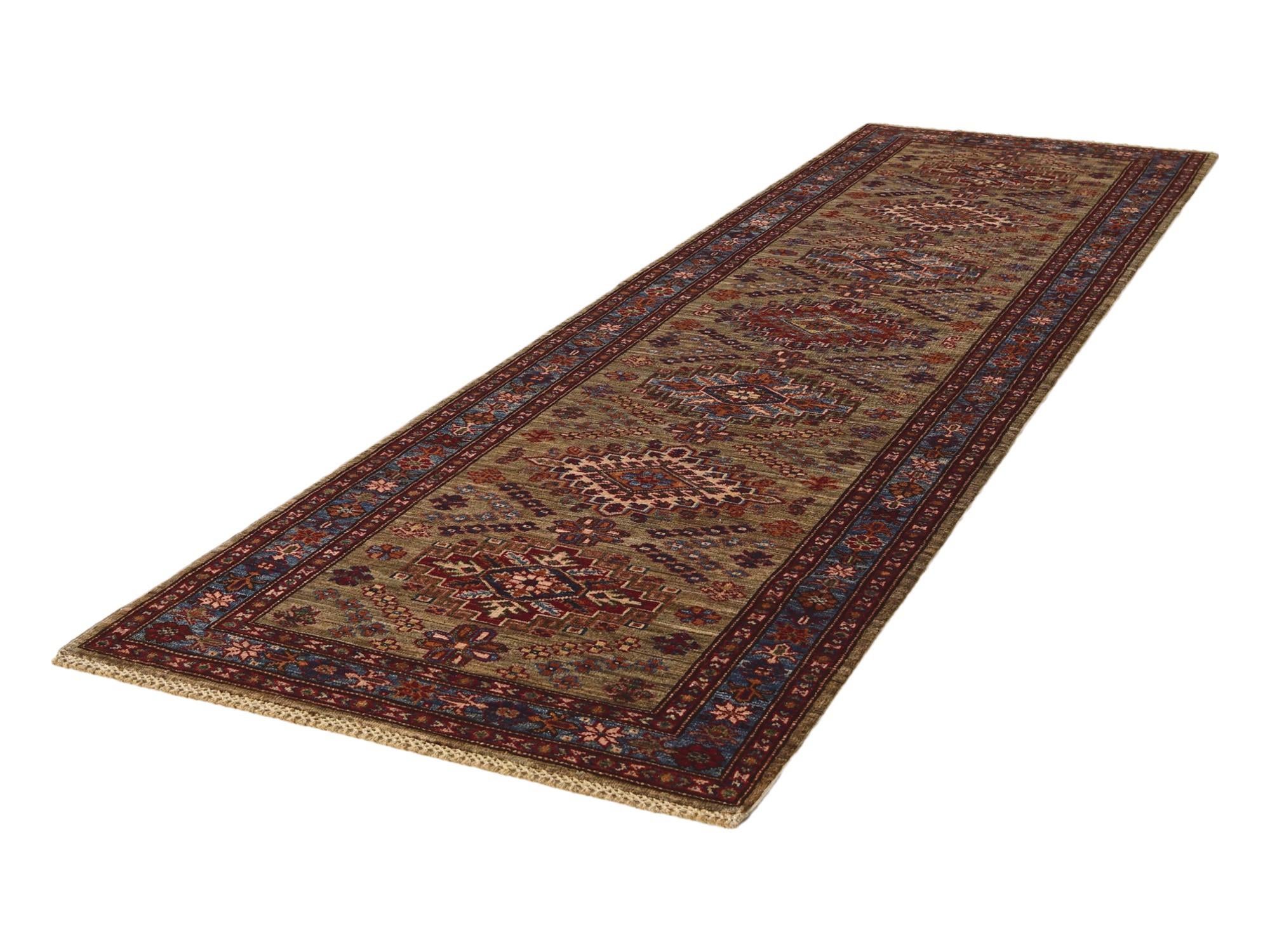 2' 11 x 9' 7 Hand Knotted Kazak Runner Rug