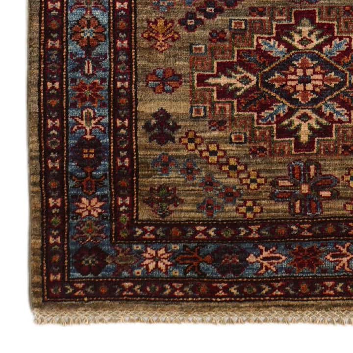 2' 11 x 9' 7 Hand Knotted Kazak Runner Rug