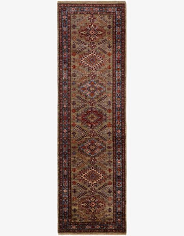 2' 11 x 9' 7 Hand Knotted Kazak Runner Rug