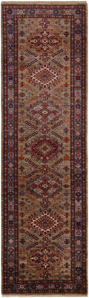 2' 11 x 9' 7 Hand Knotted Kazak Runner Rug