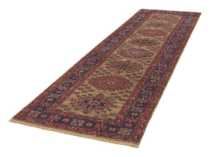Detail image of 2' 6 x 9' 10 Hand Knotted Kazak Runner Rug