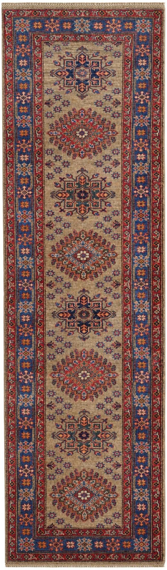 2' 6 x 9' 10 Hand Knotted Kazak Runner Rug