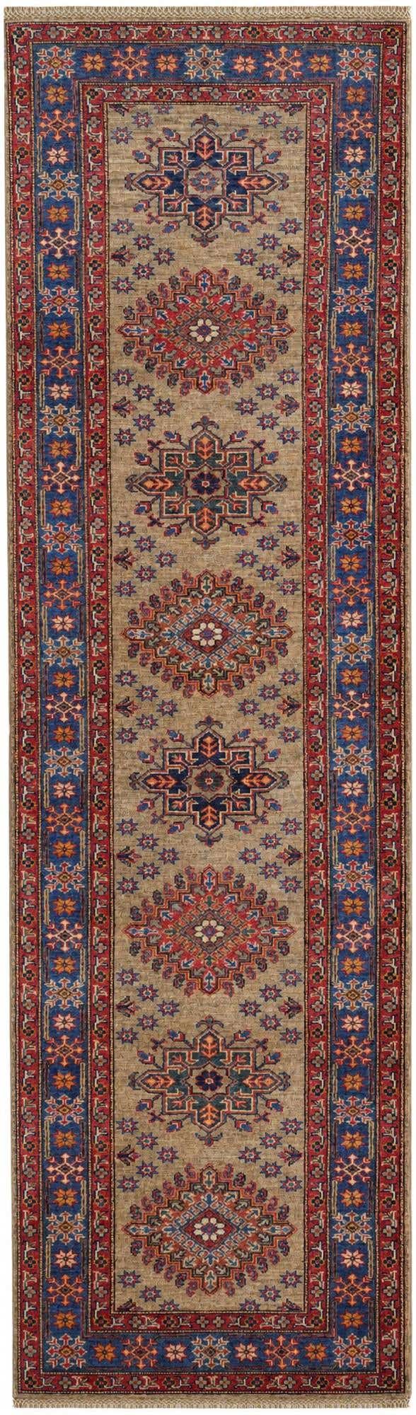 2' 6 x 9' 10 Hand Knotted Kazak Runner Rug