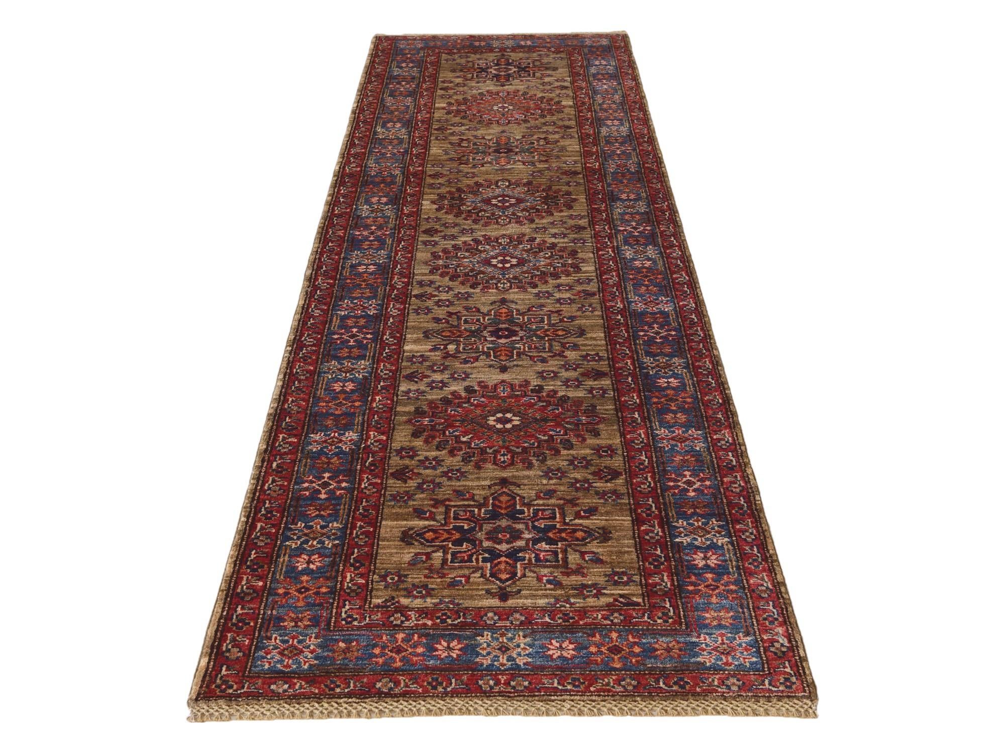 2' 10 x 9' 5 Hand Knotted Kazak Runner Rug