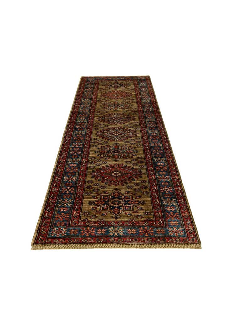 2' 10 x 9' 5 Hand Knotted Kazak Runner Rug