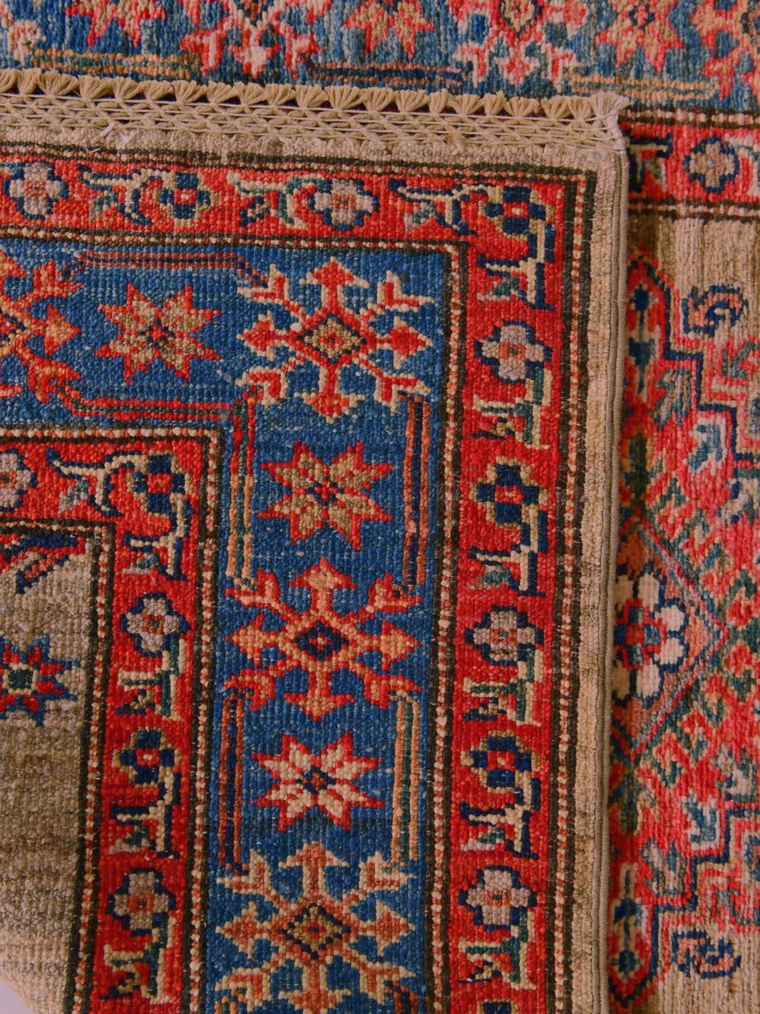 85cm x 290cm Hand Knotted Kazak Runner Rug