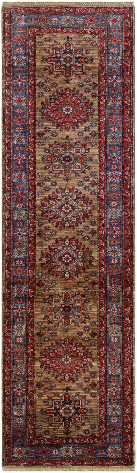 2' 10 x 9' 5 Hand Knotted Kazak Runner Rug