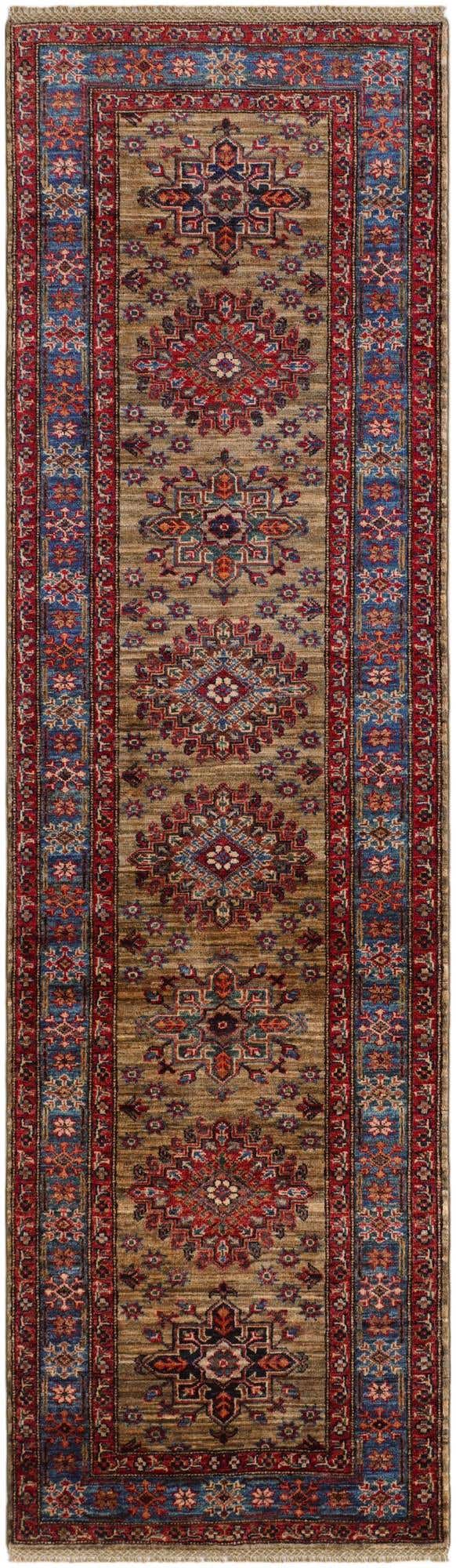 2' 10 x 9' 5 Hand Knotted Kazak Runner Rug