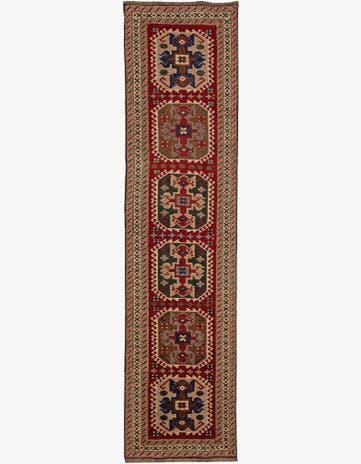 3' 2 x 12' 7 Kazak Runner Rug