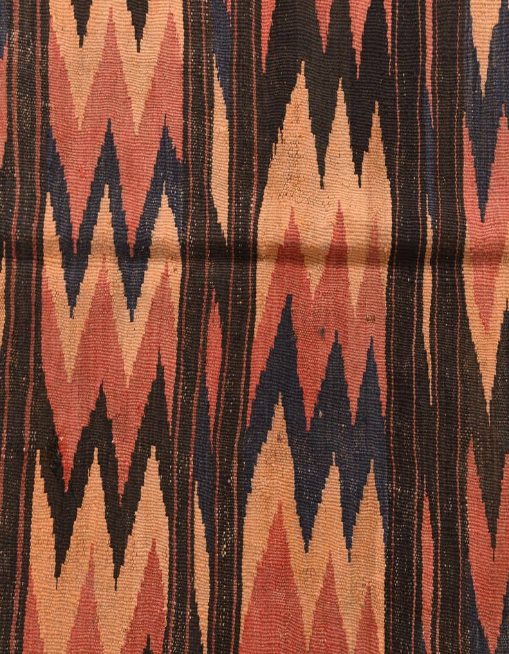 Detail image of 5' 2 x 10' 2  Hand Woven Kilim Afghan Wool Runner Rug