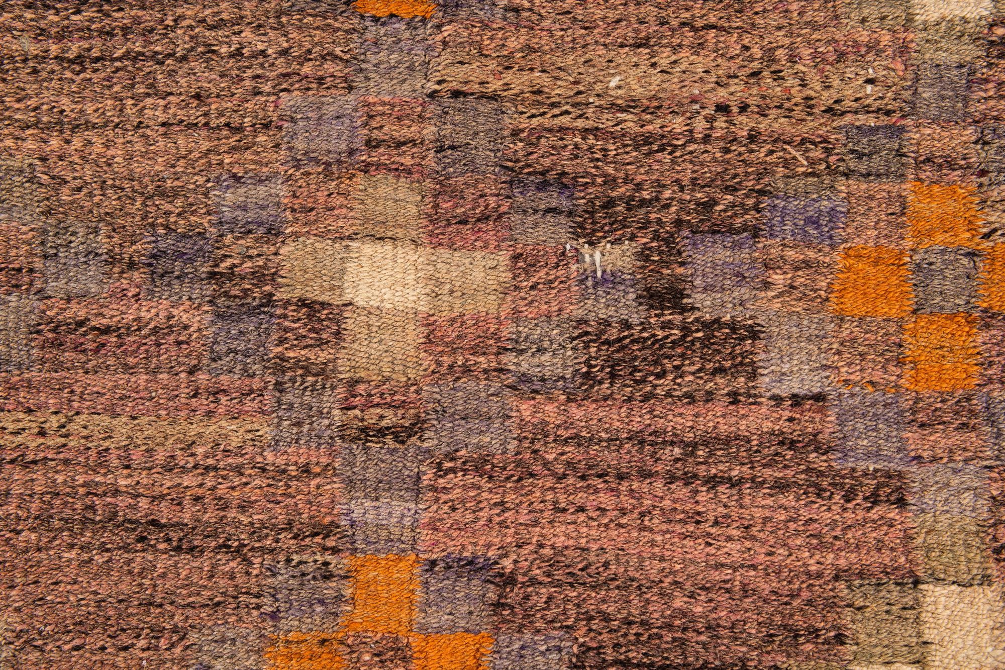 3' 9 x 7' 4 Hand Woven Kilim Fars Wool Runner Rug