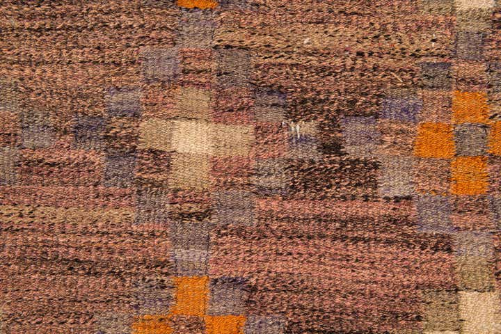 3' 9 x 7' 4 Hand Woven Kilim Fars Wool Runner Rug