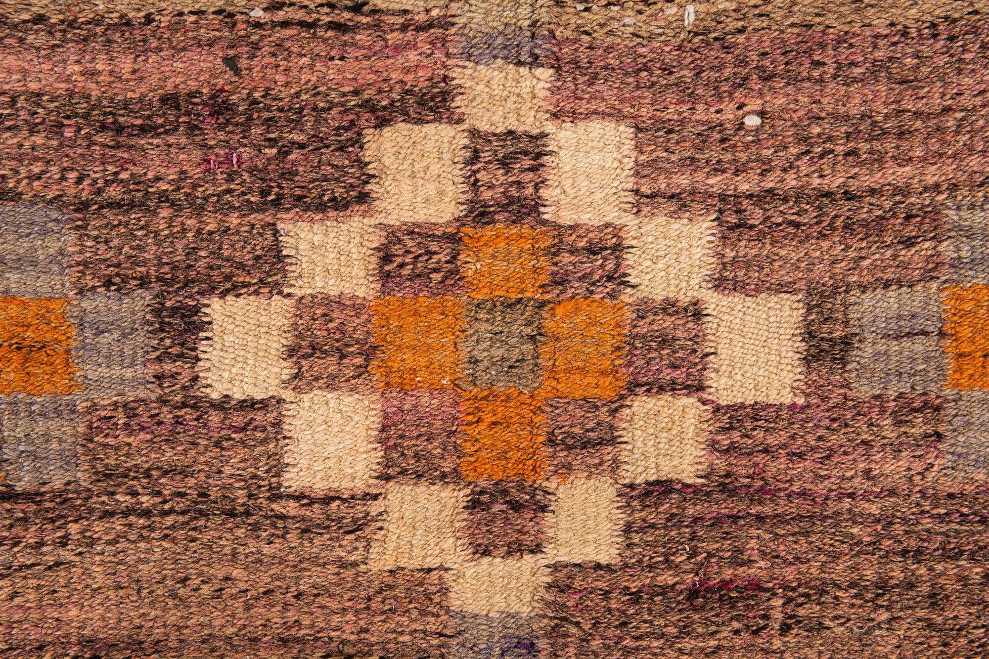 3' 9 x 7' 4 Hand Woven Kilim Fars Wool Runner Rug