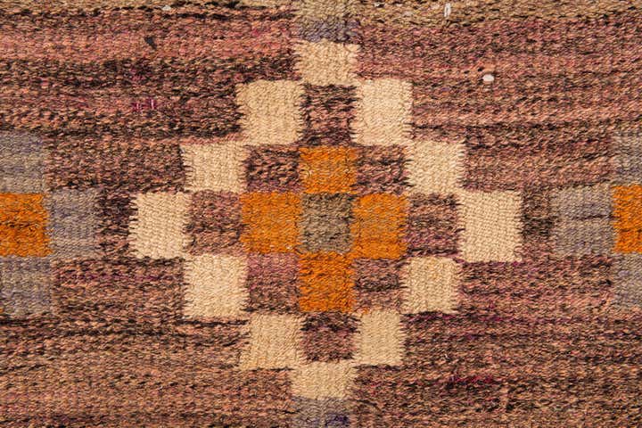 3' 9 x 7' 4 Hand Woven Kilim Fars Wool Runner Rug