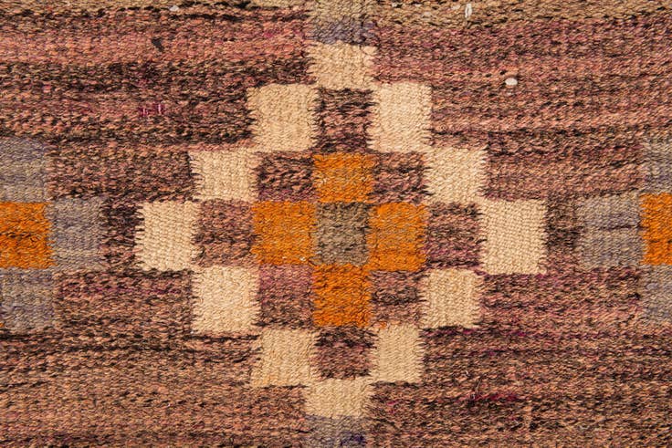 Detail image of 3' 9 x 7' 4 Hand Woven Kilim Fars Wool Runner Rug
