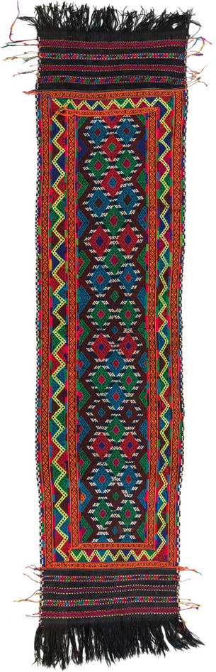 Detail image of 2' 1 x 8' 3 Hand Knotted Kilim Fars Persian Wool Runner Rug